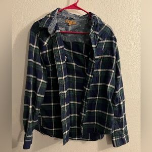 🌿Pearl snap flannel